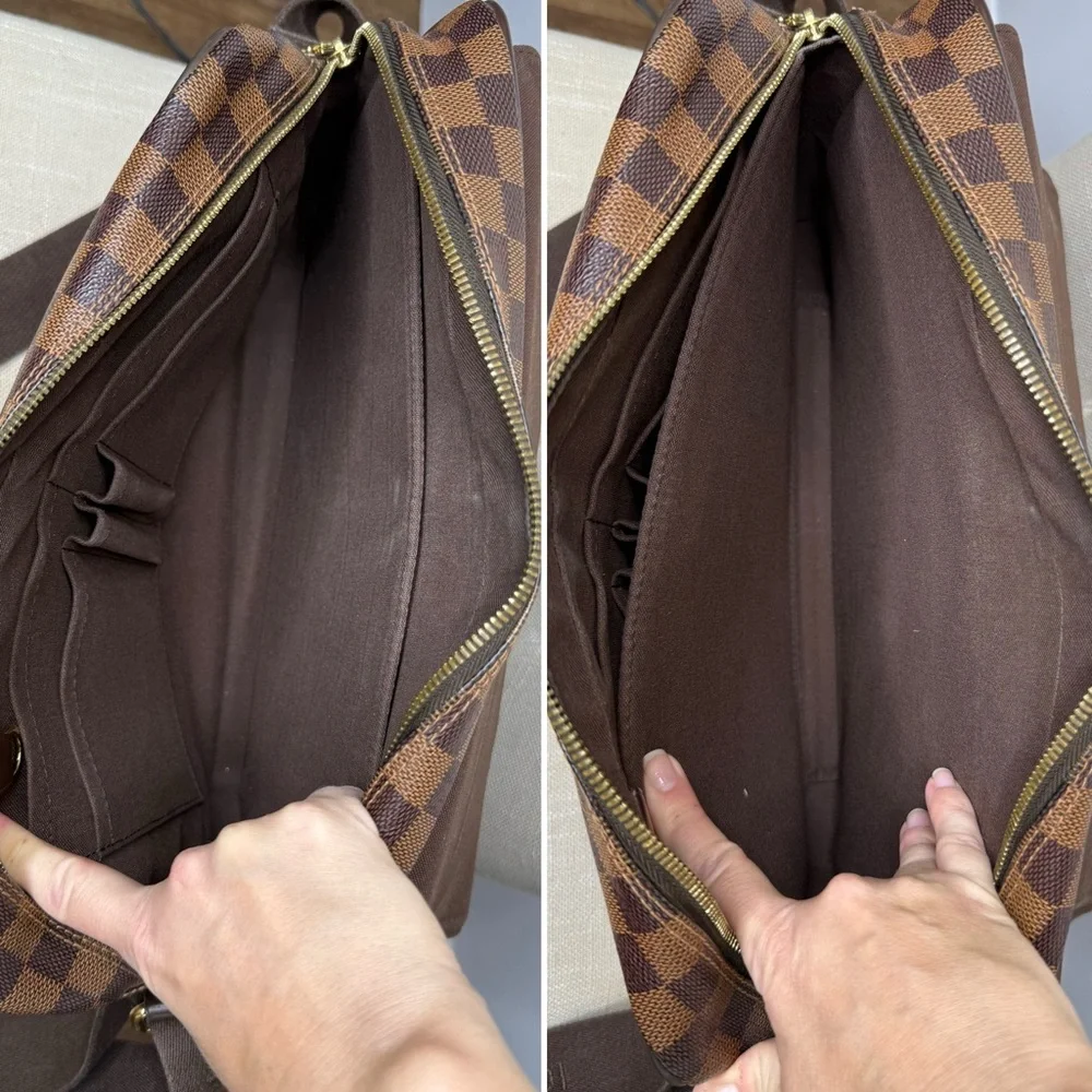 Authentic Louis Vuitton Ebene Shelton MM Damier unisex messanger bag brown - Picture 15 of 16